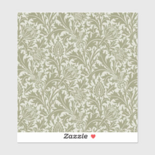 Sticker William Morris Thistle Sage Green Motif