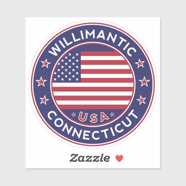 Sticker Willimantic Connecticut, Willimantic (Feuille)