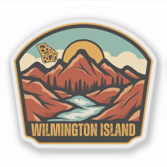 Sticker Wilmington Island, Géorgie (Devant)