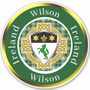 Sticker Wilson Irish Shield/Celtic Cross Personnalisé