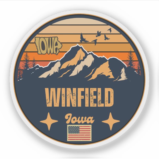 Sticker Winfield, Iowa (Devant)
