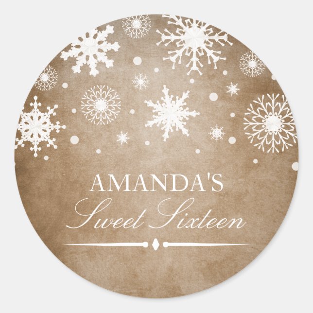 Sticker Winter Wonderland Sweet 16 (Devant)