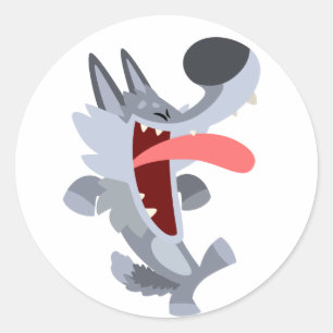 Sticker Wolf Dancing Cute