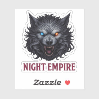 Sticker Wolf Empire de nuit - Décal Vinyl Coupé su