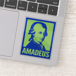 Sticker Wolfgang Amadeus Mozart Pop Art Custom Cut Vinyl