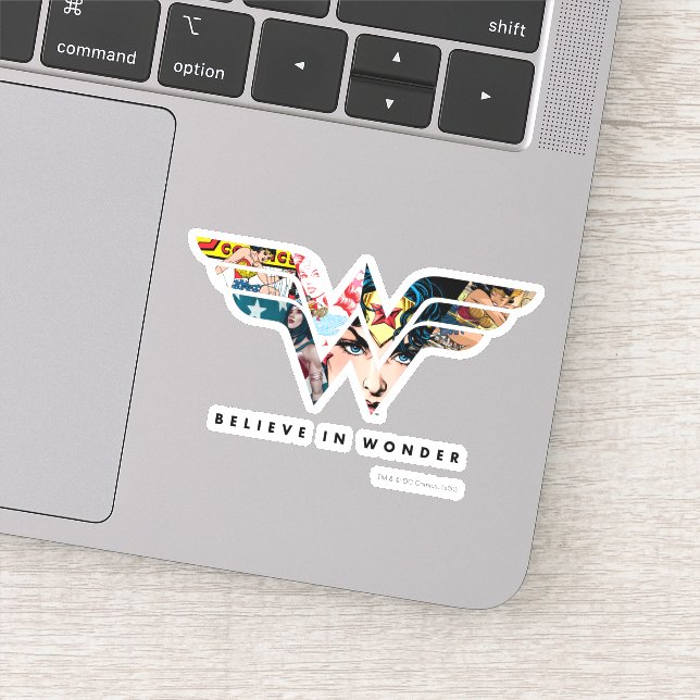 Sticker Wonder Woman "Believe In Wonder" Logo Collage (Détail)