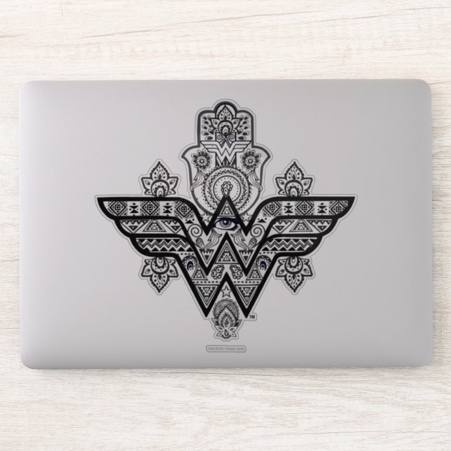 Sticker Wonder Woman Spirituel Paisley Hamsa Logo (Ordinateur)
