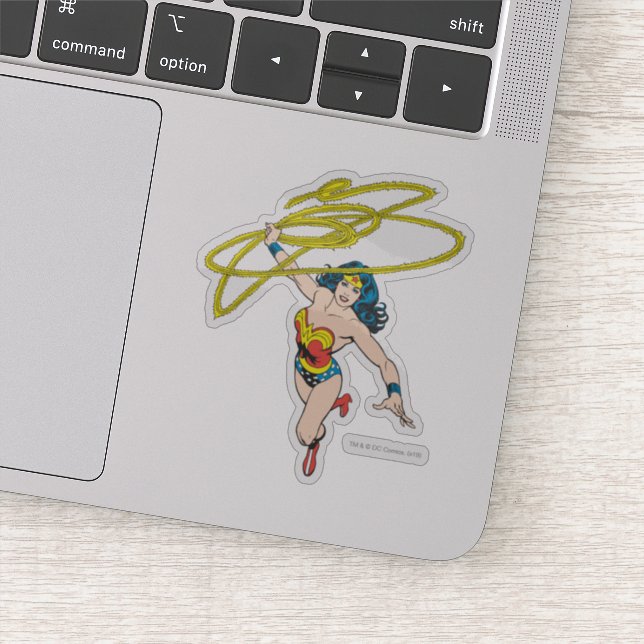Sticker Wonder Woman tient Lasso (Détail)