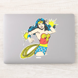 Sticker Wonder Woman Twist avec des menottes brillantes