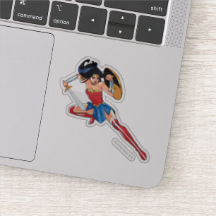 Sticker Wonder Woman With Sword - Participez au combat
