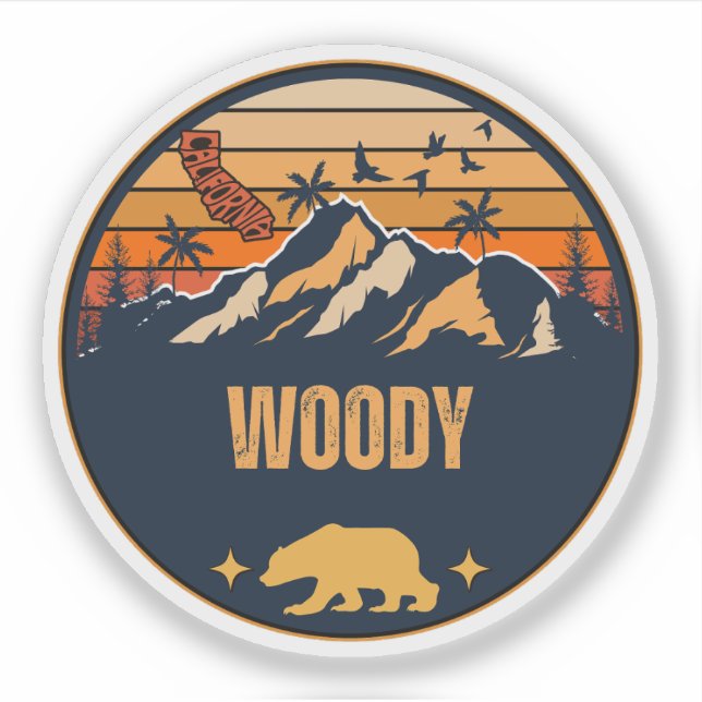 Sticker Woody, Californie (Devant)