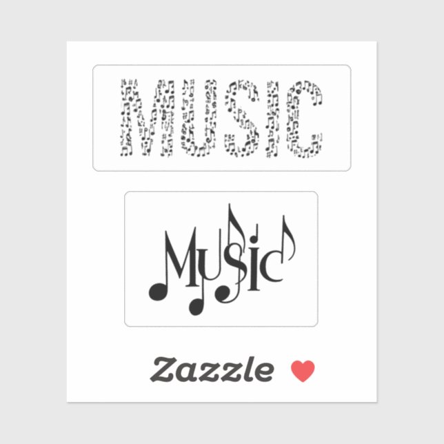 Sticker Word de musique (Feuille)