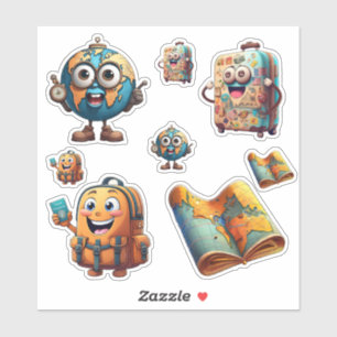 Sticker World Funny - Quirky Globe