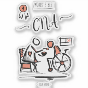 Sticker World's Best CNA - Certified Nurse Assistant Don