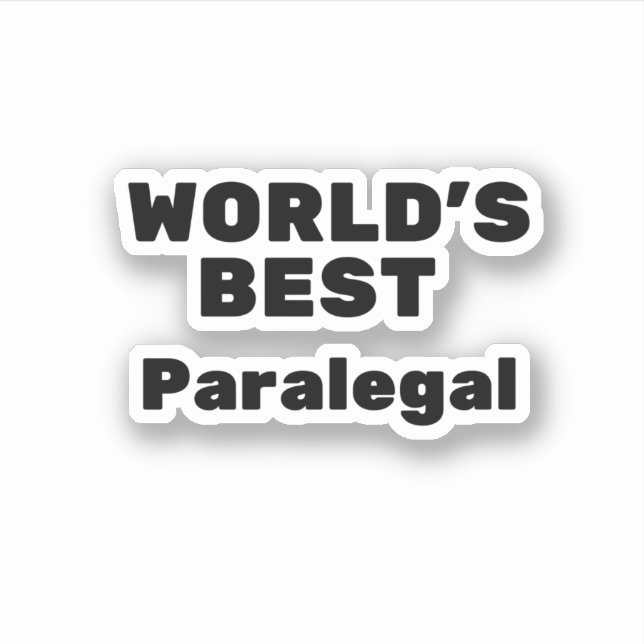 Sticker World's Best Paralegal (Devant)