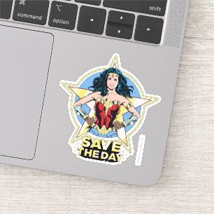 Sticker WW84   Save the Day Wonder Woman Retro Comic Art