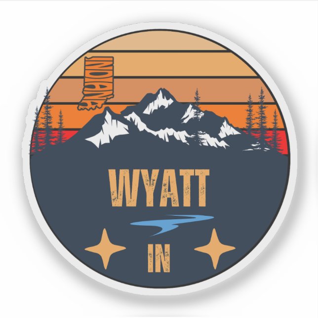 Sticker Wyatt, Indiana (Devant)