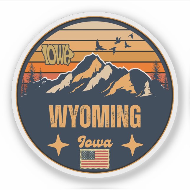 Sticker Wyoming, Iowa (Devant)