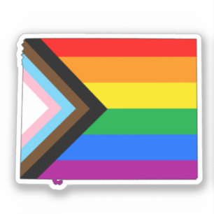 Sticker Wyoming State Pride LGBTQ Progress Pride