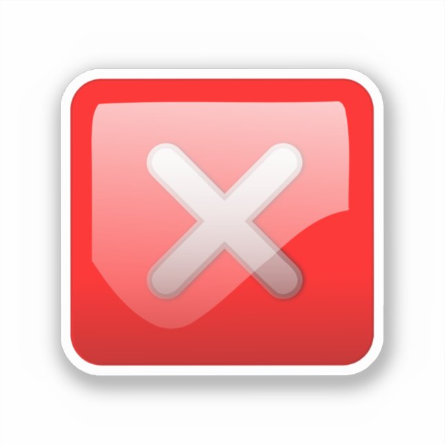 Sticker X rouge Incorrect (Recto)