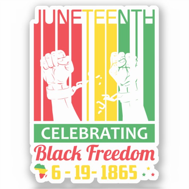 Sticker Xe | 19 juin 1865 | Liberté noire (Recto)