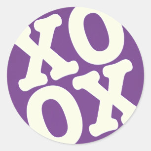 Sticker XOXO / Sceau d'enveloppe   Pourpre