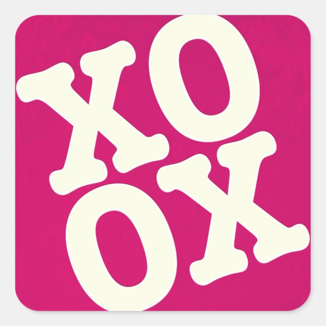 Sticker XOXO / Sceau d'enveloppe | Rose (Devant)