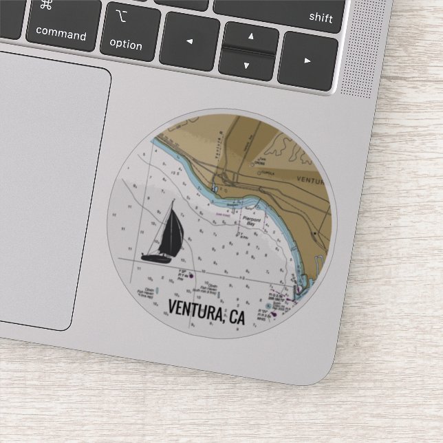 Sticker Yacht Ventura CA (Détail)