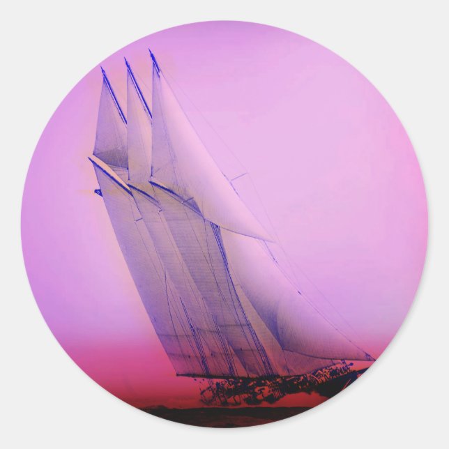 Sticker Yacht vintage Racing (Devant)