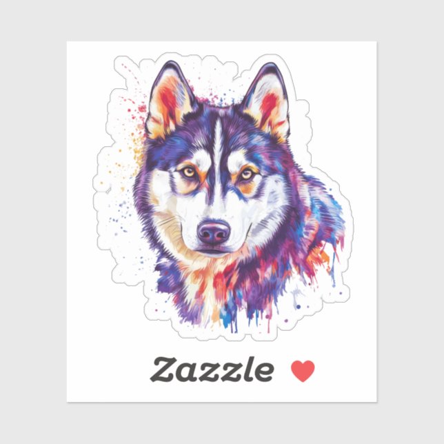 Sticker Yakutian Laika Dog (Feuille)