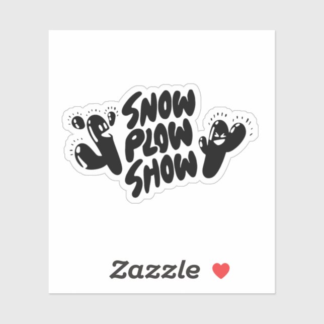 Sticker Yati M's Snow Plow Show Design #1 (Feuille)