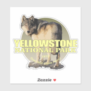 Sticker Yellowstone NP (loup)