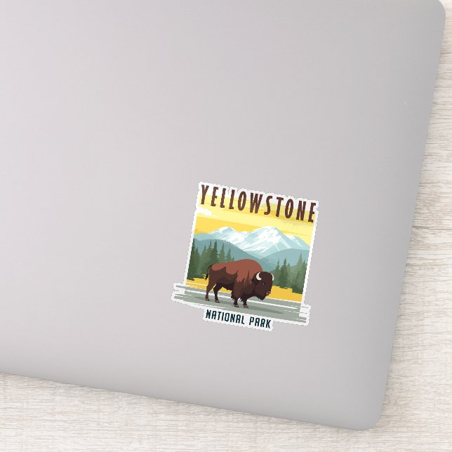 Sticker Yellowstone : Un voyage rétro (Détail)