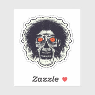 Sticker Yeux orange zombie