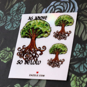Sticker Yggdrasil Tree Norse Mythology Watercolor