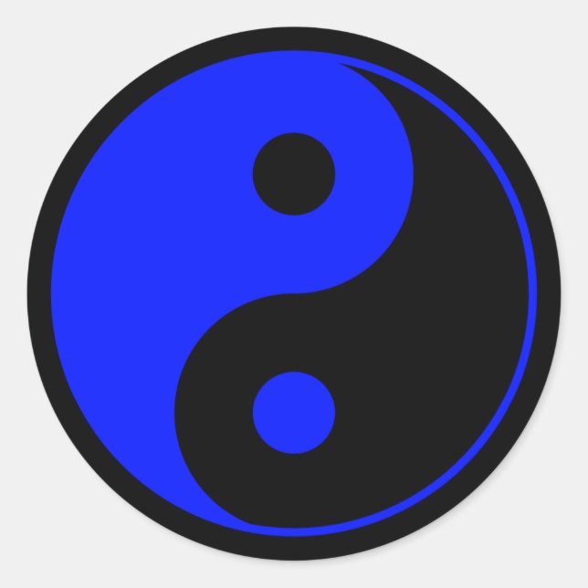 Sticker Yin Yang Bleu (Devant)