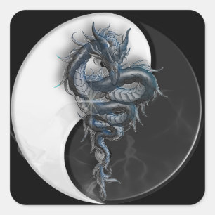 Sticker Yin Yang Dragon