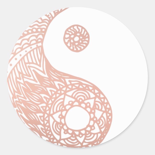 Sticker Yin Yang rose (Devant)