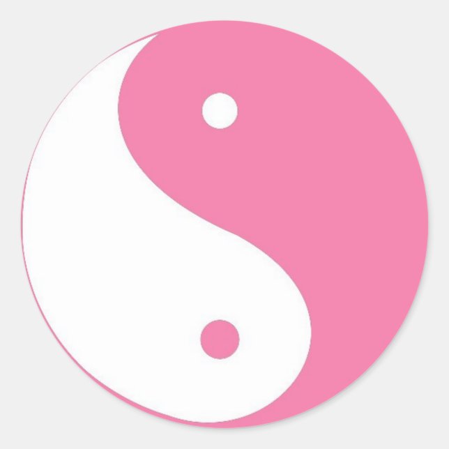 Sticker Yin Yang Rose mignon (Devant)