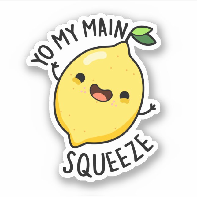 Sticker Yo Ma Squeeze Principale Funny Pun citron (Devant)