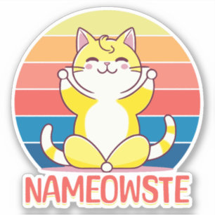 Sticker Yoga cat