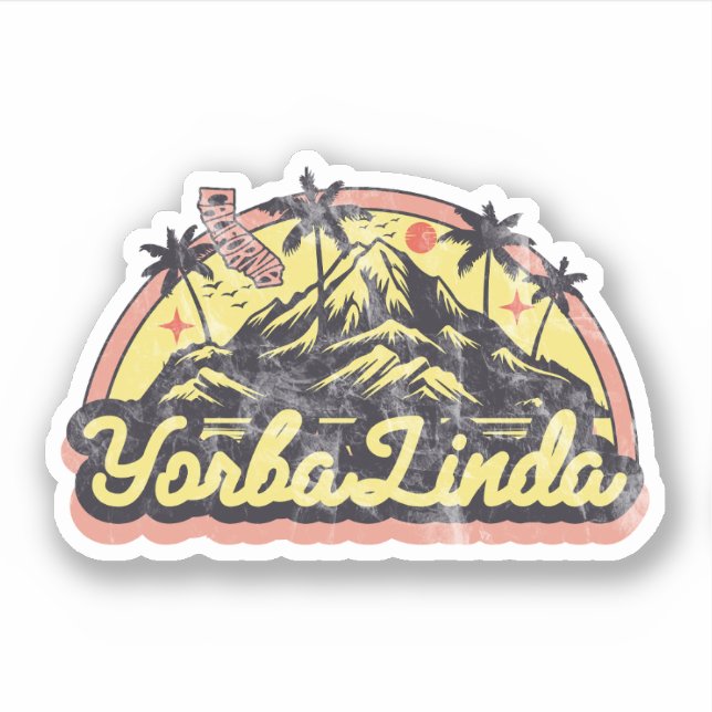 Sticker Yorba Linda, Californie (Devant)