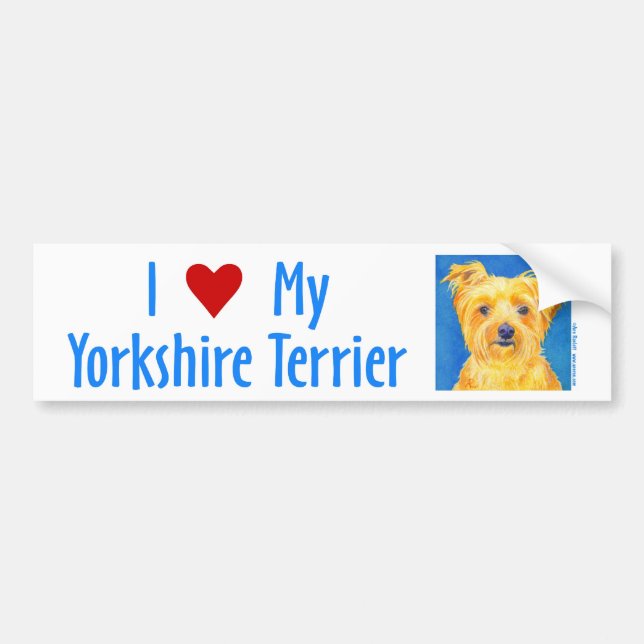 Sticker Yorkie Bumper - "Sammy" (Devant)