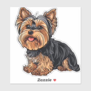 Sticker Yorkie Charm Yorkshire Terrier