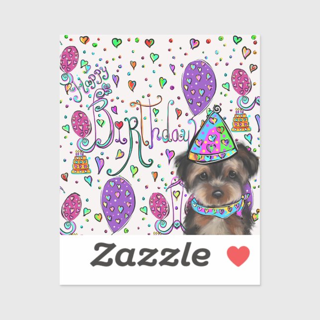 Sticker Yorkie Poo (Feuille)