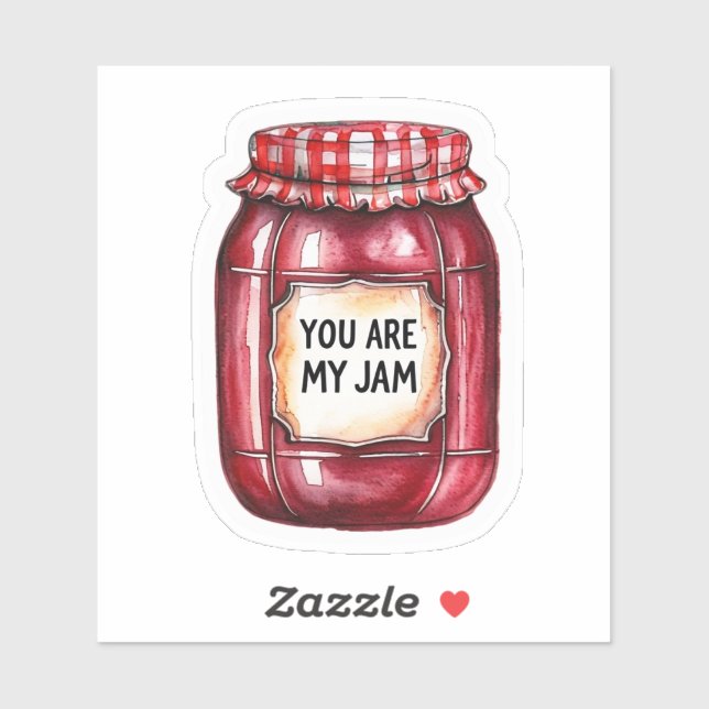 sticker "You are my jam" sur Jam Jar (Feuille)