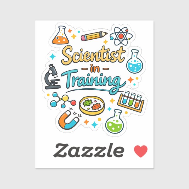 Sticker Young Scientist in Training Invitation (Feuille)