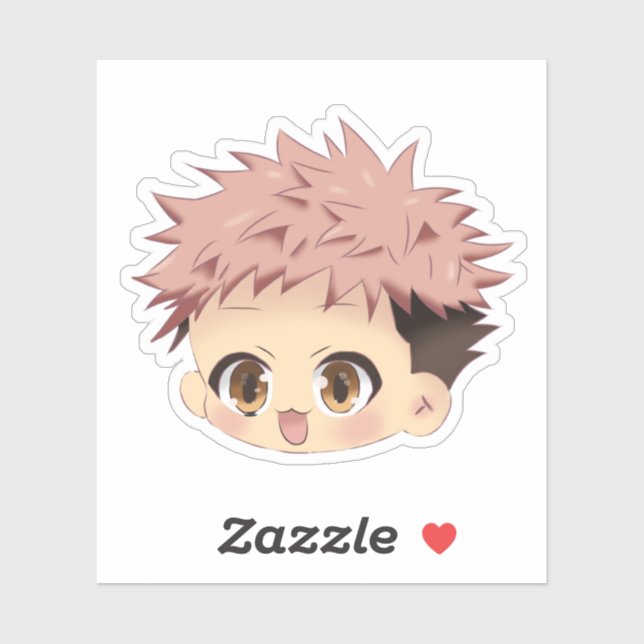 Sticker Yuji inspiré chibi (Feuille)