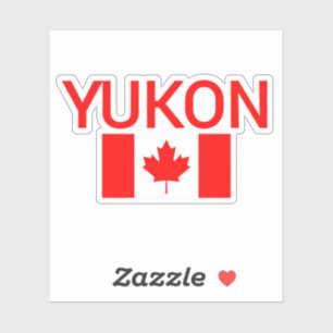 Sticker Yukon Canada Drapeau canadien Couleur foncée,yukon