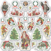 Sticker Yule vintage pour Noël